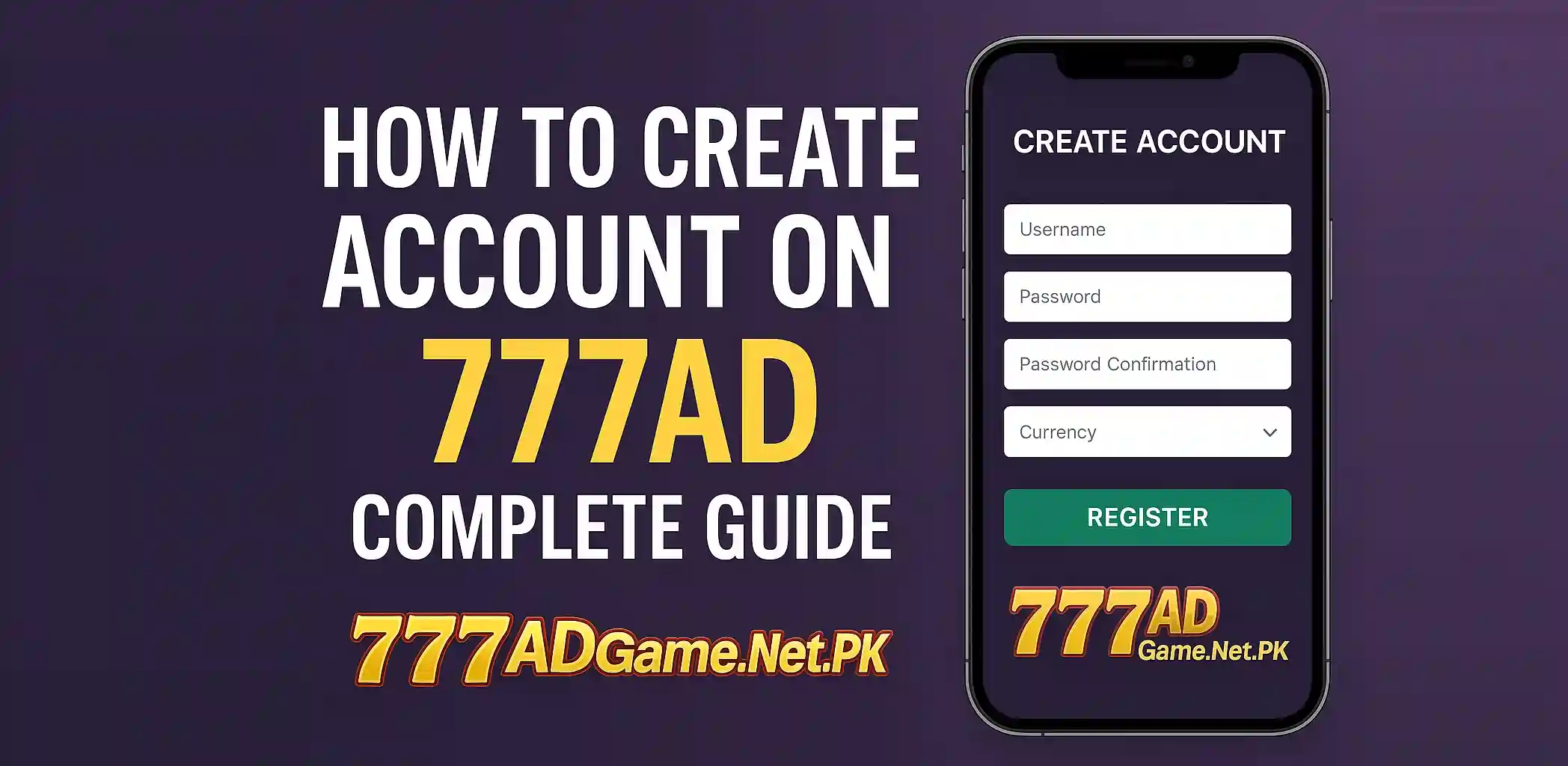 How to Create Account on 777AD